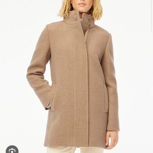J Crew City coat with button neck, new with tags